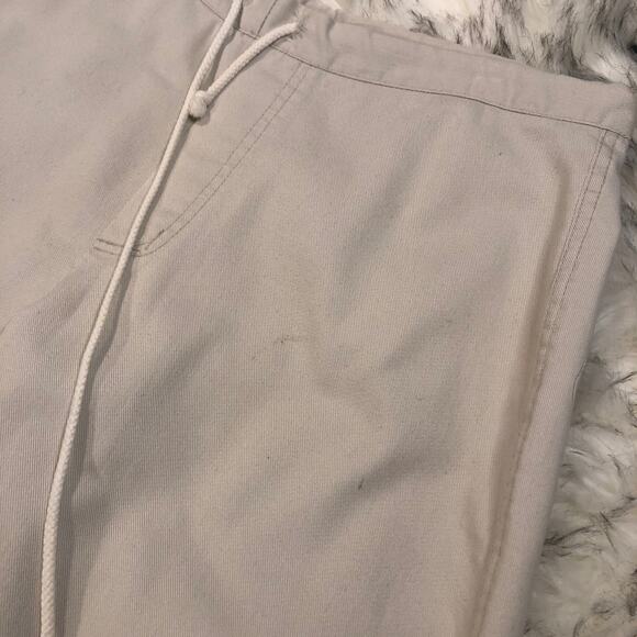 Vintage 90s Cottura Beige Drawstring High Rise Waisted Straight Leg Pants - Picture 7 of 15
